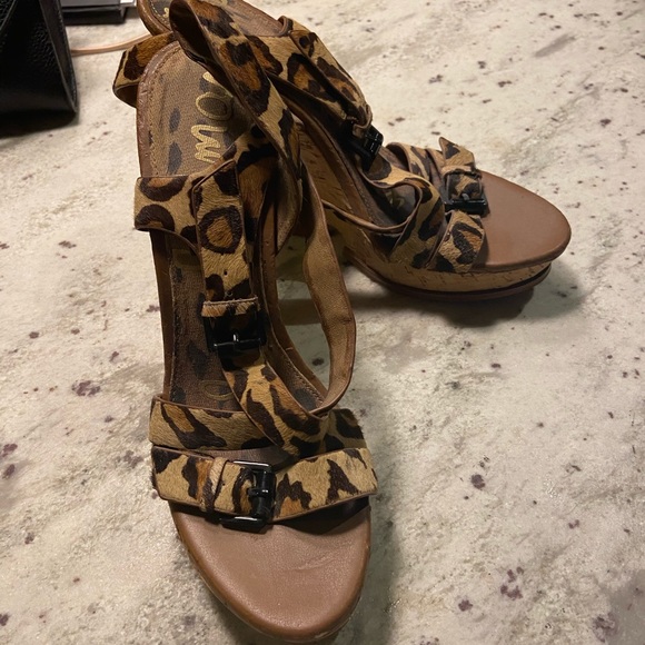 Sam Edelman Chetah Print wedge - Picture 2 of 3